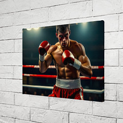 Холст прямоугольный Боксёр в ринге, цвет: 3D-принт — фото 2