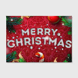Холст прямоугольный Счастливого Рождества, цвет: 3D-принт — фото 2