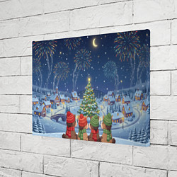 Холст прямоугольный Лошадки в новогоднюю ночь, цвет: 3D-принт — фото 2