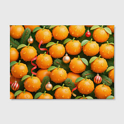 Холст прямоугольный Мандариновое настроение, цвет: 3D-принт — фото 2