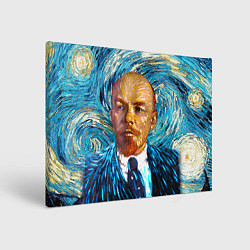 Холст прямоугольный Ленин Ван Гога, цвет: 3D-принт