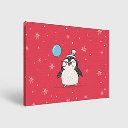 Холст прямоугольный Влюбленная пингвинка, цвет: 3D-принт