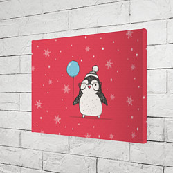 Холст прямоугольный Влюбленная пингвинка, цвет: 3D-принт — фото 2