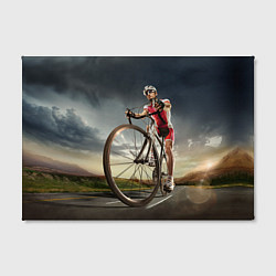 Холст прямоугольный Велогонщик, цвет: 3D-принт — фото 2