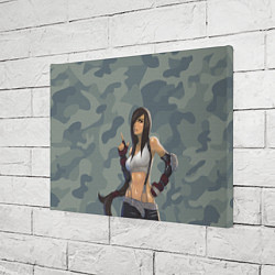 Холст прямоугольный Военная девушка Тифа Локхарт - Final Fantasy, цвет: 3D-принт — фото 2