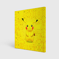 Холст квадратный Pikachu, цвет: 3D-принт