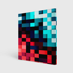 Холст квадратный Pixel Color, цвет: 3D-принт