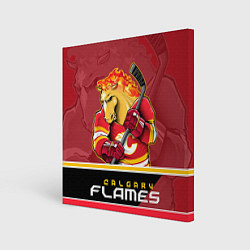 Холст квадратный Calgary Flames, цвет: 3D-принт