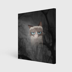 Холст квадратный Grumpy Cat, цвет: 3D-принт