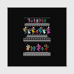 Холст квадратный Новогодний свитер Злодеи, цвет: 3D-принт — фото 2