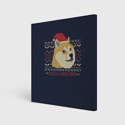 Холст квадратный Doge Such Christmas, цвет: 3D-принт