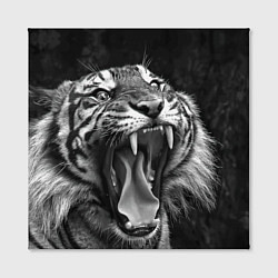 Холст квадратный Гнев тигра, цвет: 3D-принт — фото 2