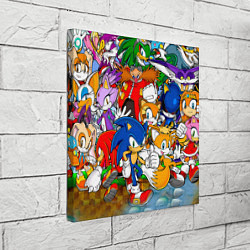 Холст квадратный Sonic Stories, цвет: 3D-принт — фото 2