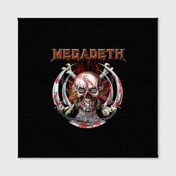 Холст квадратный Megadeth: Skull in chains, цвет: 3D-принт — фото 2