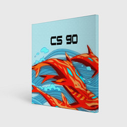 Холст квадратный CS GO: AR Style, цвет: 3D-принт