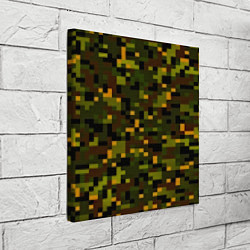 Холст квадратный Камуфляж пиксельный: хаки, цвет: 3D-принт — фото 2