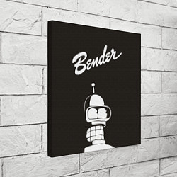 Холст квадратный Bender Retro, цвет: 3D-принт — фото 2