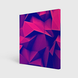 Холст квадратный Violet polygon, цвет: 3D-принт