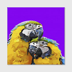 Холст квадратный Попугайчики, цвет: 3D-принт — фото 2