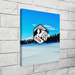 Холст квадратный Лыжный спорт, цвет: 3D-принт — фото 2
