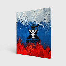 Холст квадратный Русский хоккей, цвет: 3D-принт