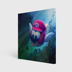 Холст квадратный Super Mario Марио, цвет: 3D-принт