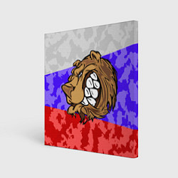 Холст квадратный Русский Медведь, цвет: 3D-принт