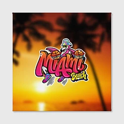 Холст квадратный Miami Beach, цвет: 3D-принт — фото 2
