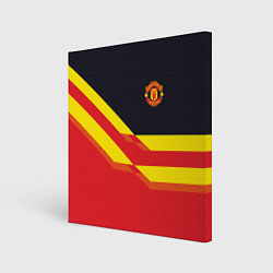 Холст квадратный Man United FC: Red style, цвет: 3D-принт