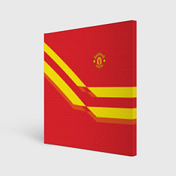 Холст квадратный Manchester United 3, цвет: 3D-принт