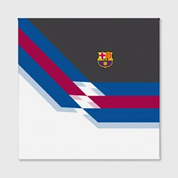 Холст квадратный Barcelona FC: White style, цвет: 3D-принт — фото 2