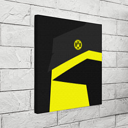 Холст квадратный FC Borussia: Sport Geometry, цвет: 3D-принт — фото 2
