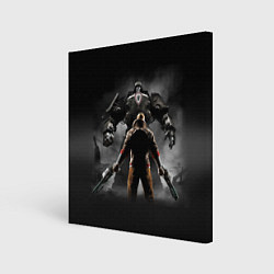 Холст квадратный Wolfenstein Battle, цвет: 3D-принт
