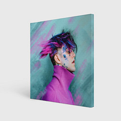 Холст квадратный Lil Peep: Neon Style, цвет: 3D-принт