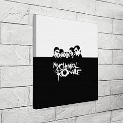 Холст квадратный My Chemical Romance B&W, цвет: 3D-принт — фото 2
