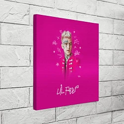 Холст квадратный Lil Peep: Pink Light, цвет: 3D-принт — фото 2
