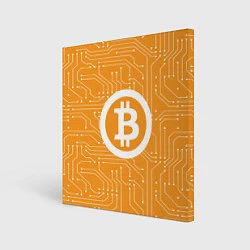 Картина квадратная Bitcoin: Orange Network