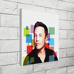 Холст квадратный Илон Маск, цвет: 3D-принт — фото 2