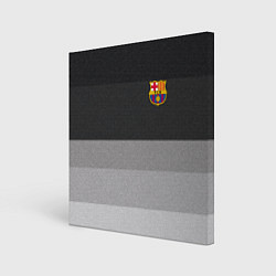 Холст квадратный ФК Барселона: Серый стиль, цвет: 3D-принт