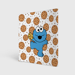 Холст квадратный Cookie Monster, цвет: 3D-принт