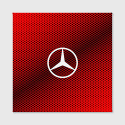 Холст квадратный Mercedes: Red Carbon, цвет: 3D-принт — фото 2