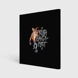 Холст квадратный Crush Bandicoot цвета 3D-принт — фото 1