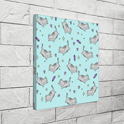 Холст квадратный Кавайные котики, цвет: 3D-принт — фото 2