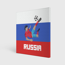 Холст квадратный Russia Footballer, цвет: 3D-принт
