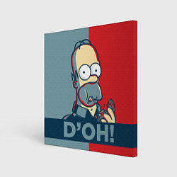 Холст квадратный Homer Simpson DOH!, цвет: 3D-принт