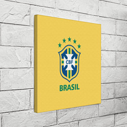 Холст квадратный Brazil Team, цвет: 3D-принт — фото 2
