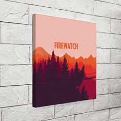 Холст квадратный Firewatch: Orange Style, цвет: 3D-принт — фото 2