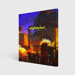 Картина квадратная Cyberpunk 2077: Night City