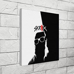 Холст квадратный Skrillex: Black & White, цвет: 3D-принт — фото 2