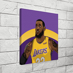 Холст квадратный LeBron 23: Lakers, цвет: 3D-принт — фото 2